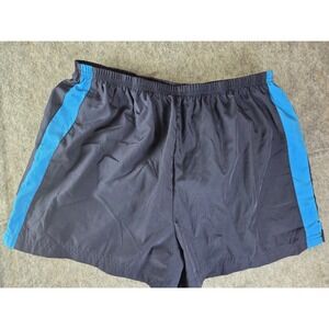 Kathy Ireland Womens Shorts Large Blue Elastic Waist Gym Running Workout